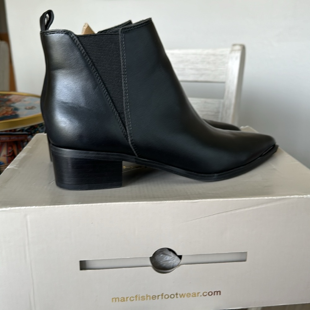 Marc Fisher Black Ankle Boots - Picture 4 of 5